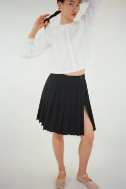 Cheap Sandy Liang Astra Skort In Black