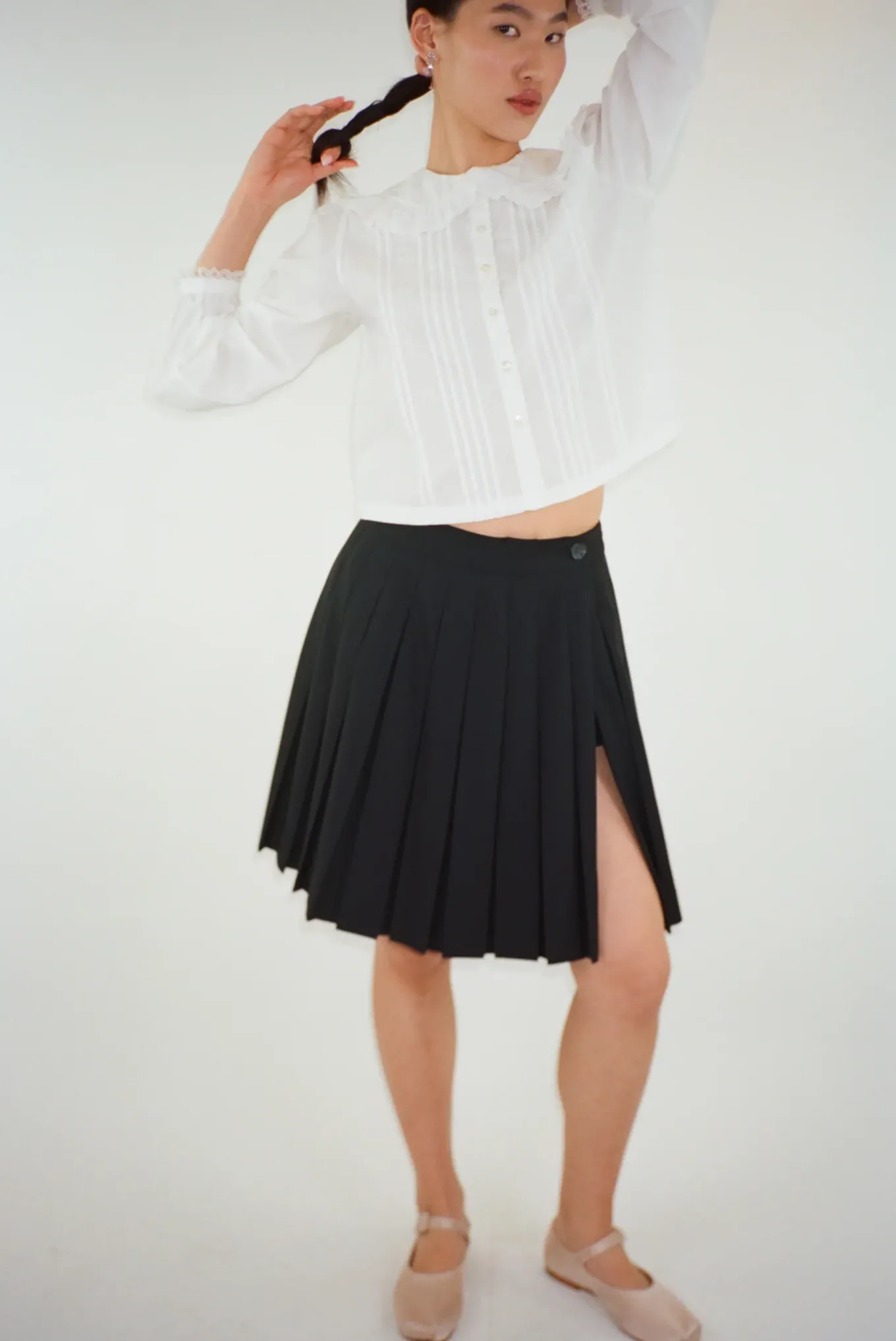 Cheap Sandy Liang Astra Skort In Black