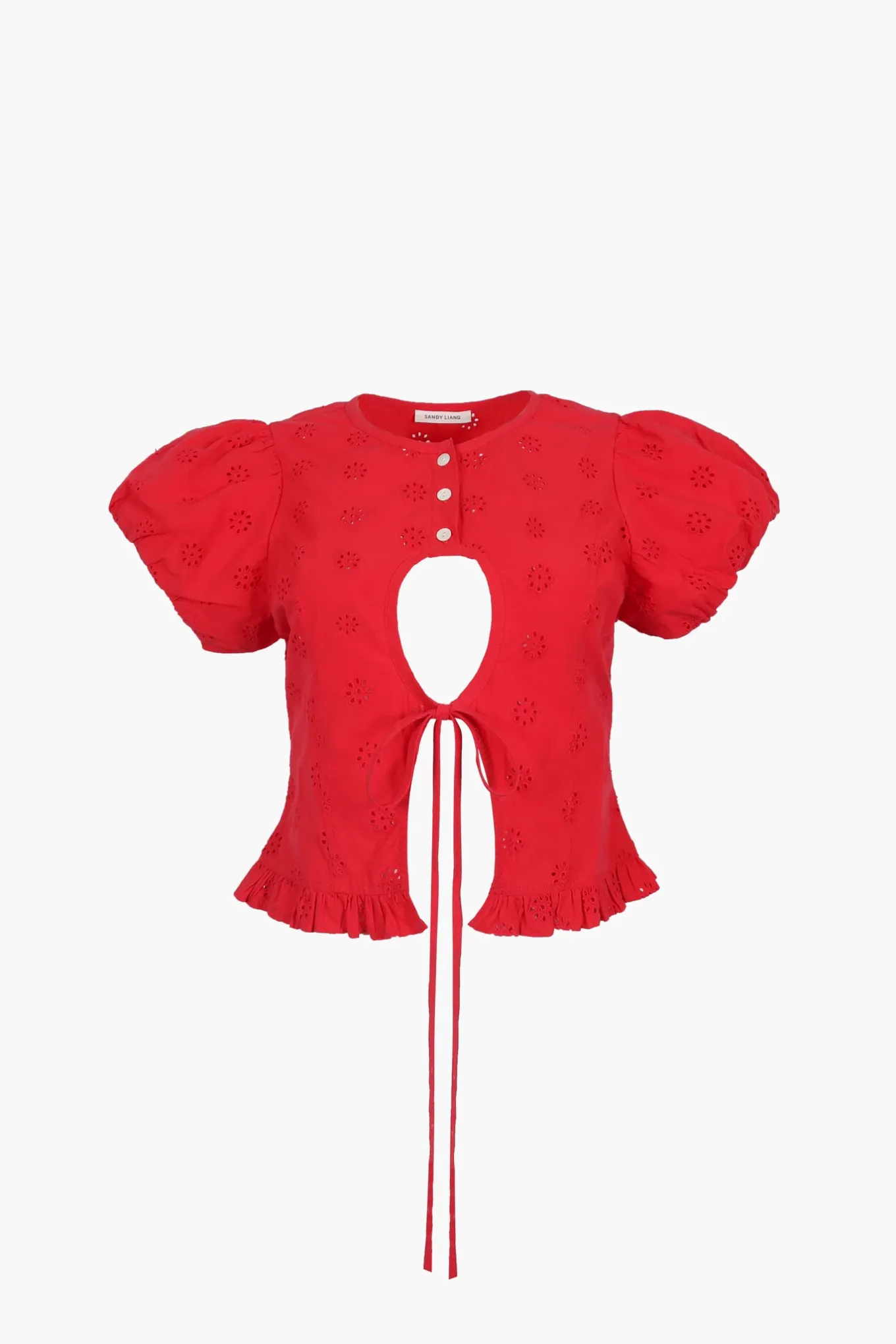 Clearance Sandy Liang Cameo Top In Red