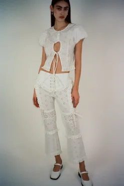 Flash Sale Sandy Liang Cameo Top In White