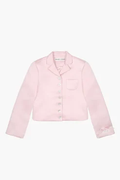 Outlet Sandy Liang Charm Jacket In Pink Satin