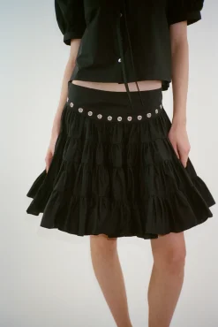 Cheap Sandy Liang Chumi Skirt In Black