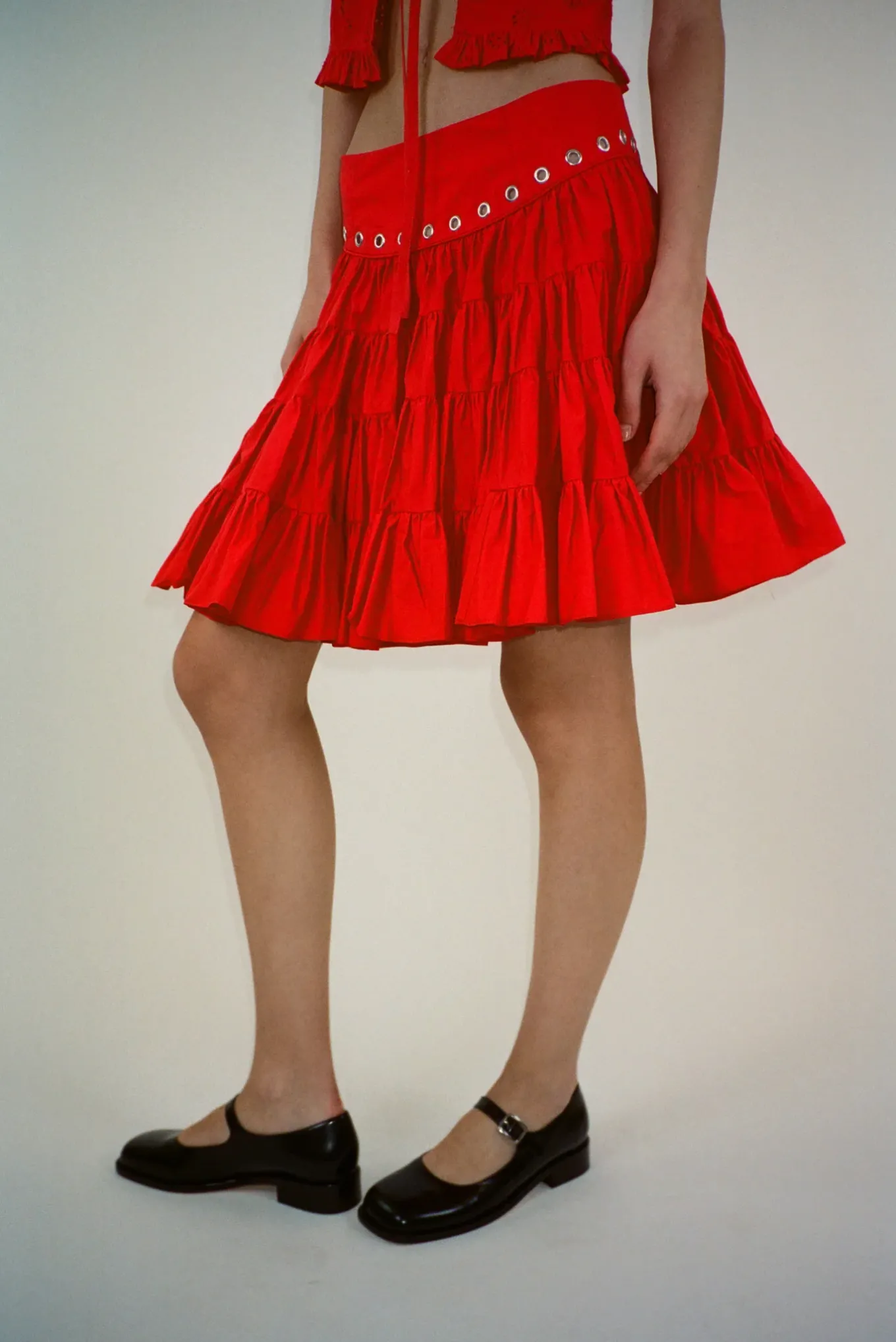 Best Sale Sandy Liang Chumi Skirt In Red