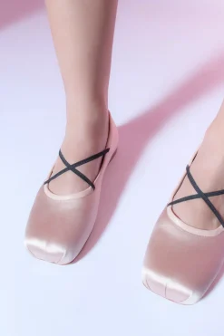 Best Sandy Liang Criss Cross Pointe In Ballet Satin