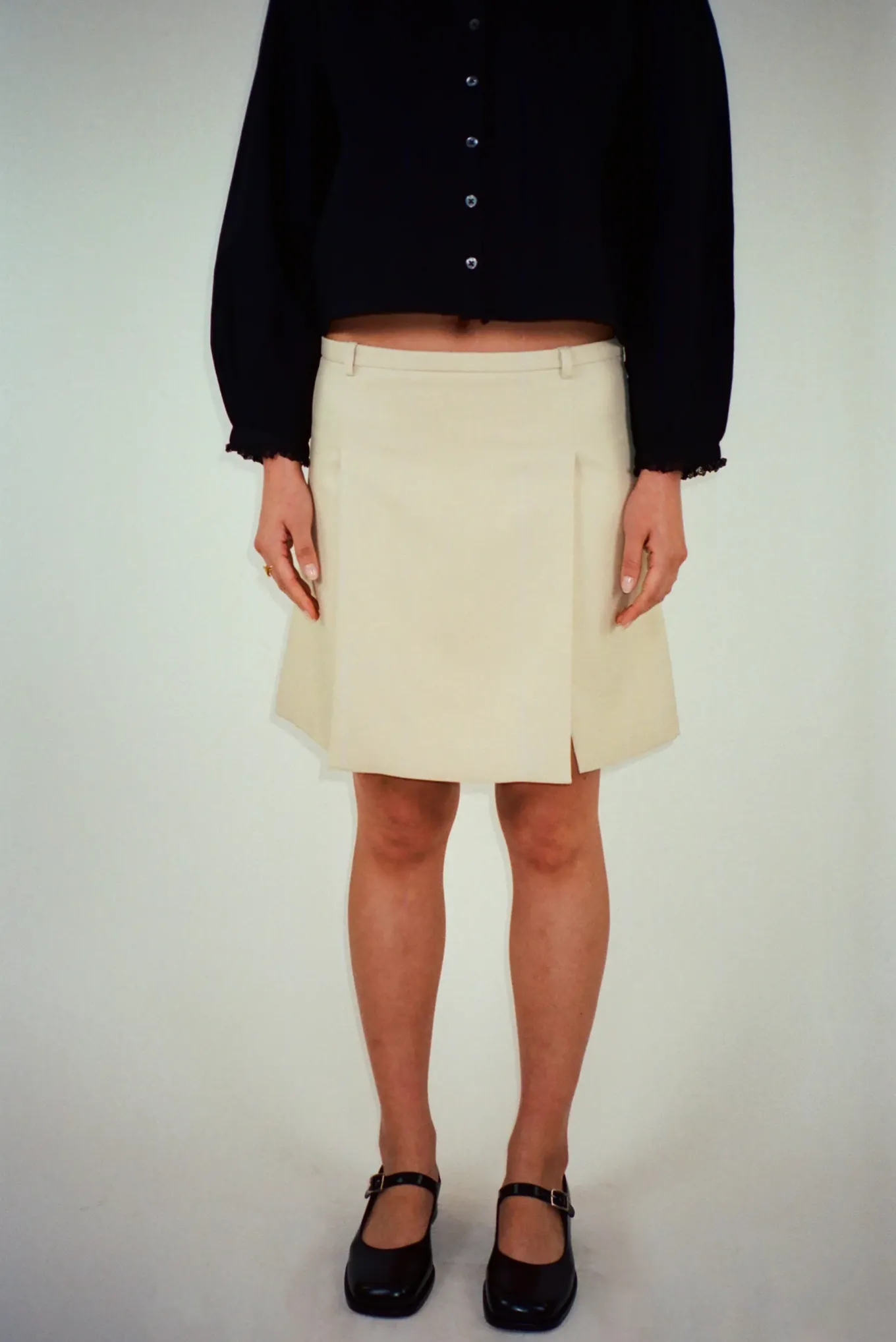 Cheap Sandy Liang Dart Skirt In Butter