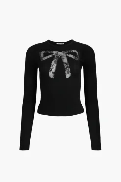 Best Sale Sandy Liang Doting Top In Black