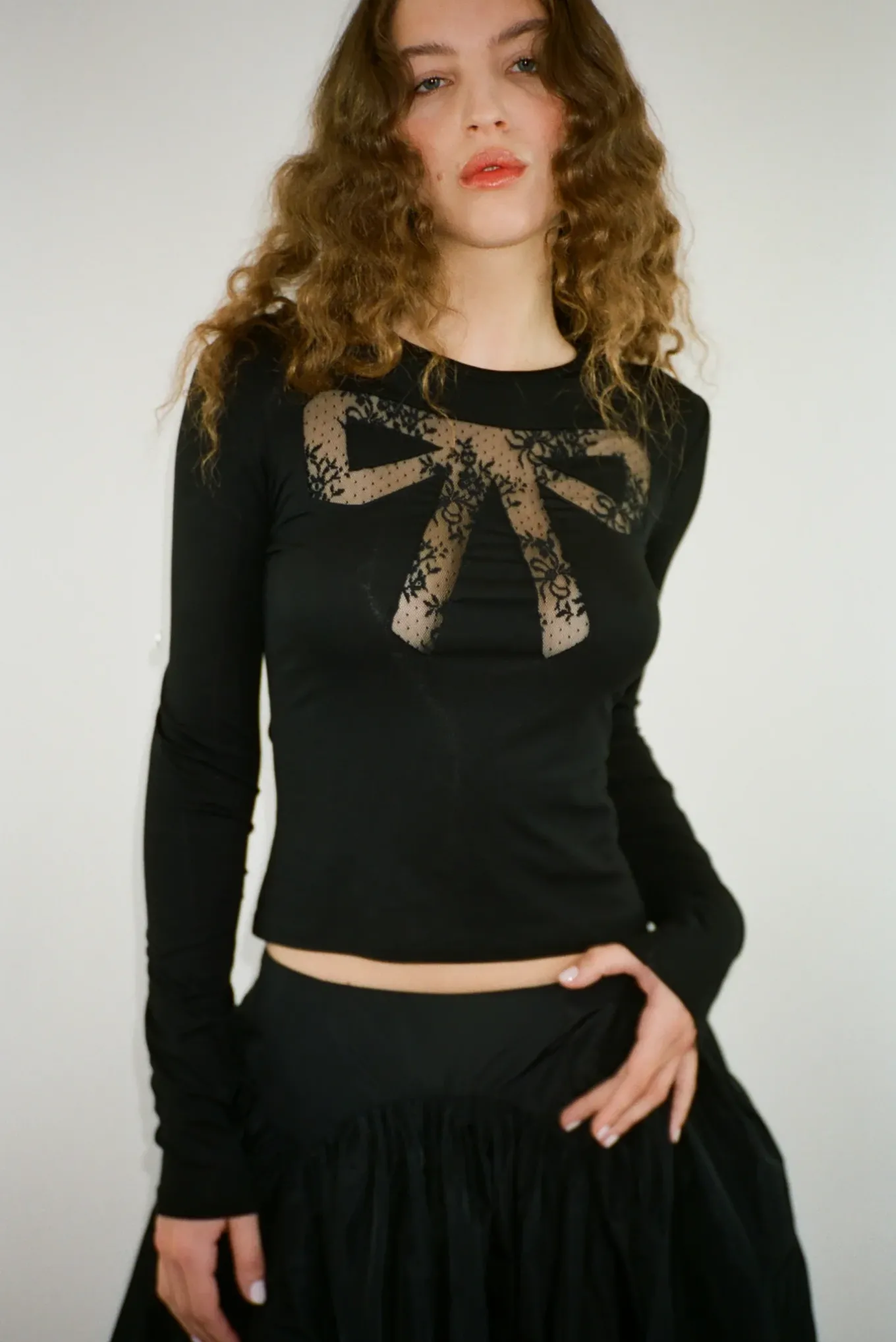 Best Sale Sandy Liang Doting Top In Black