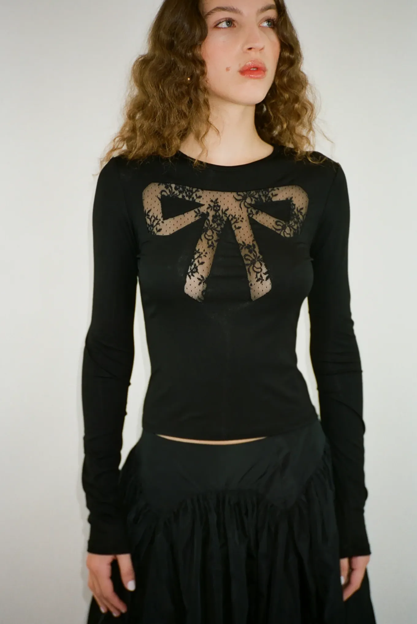 Best Sale Sandy Liang Doting Top In Black