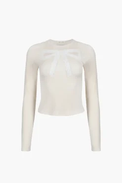 Outlet Sandy Liang Doting Top In Bone