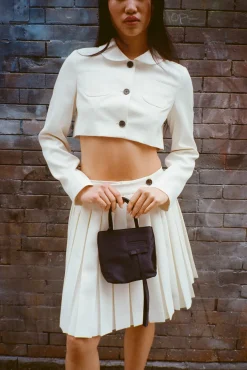 Outlet Sandy Liang Ennis Jacket In Bone