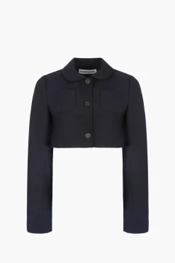 Flash Sale Sandy Liang Ennis Jacket In Dark Navy