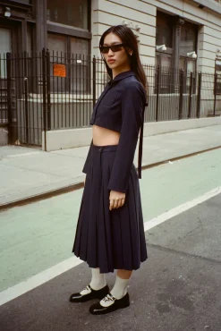 Flash Sale Sandy Liang Ennis Jacket In Dark Navy