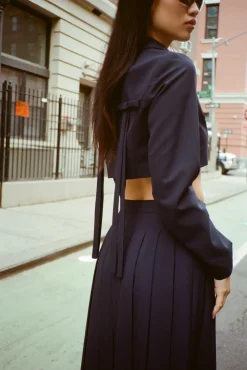 Flash Sale Sandy Liang Ennis Jacket In Dark Navy