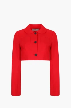Best Sale Sandy Liang Ennis Jacket In Red