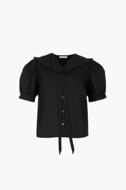 Shop Sandy Liang Florent Top In Black