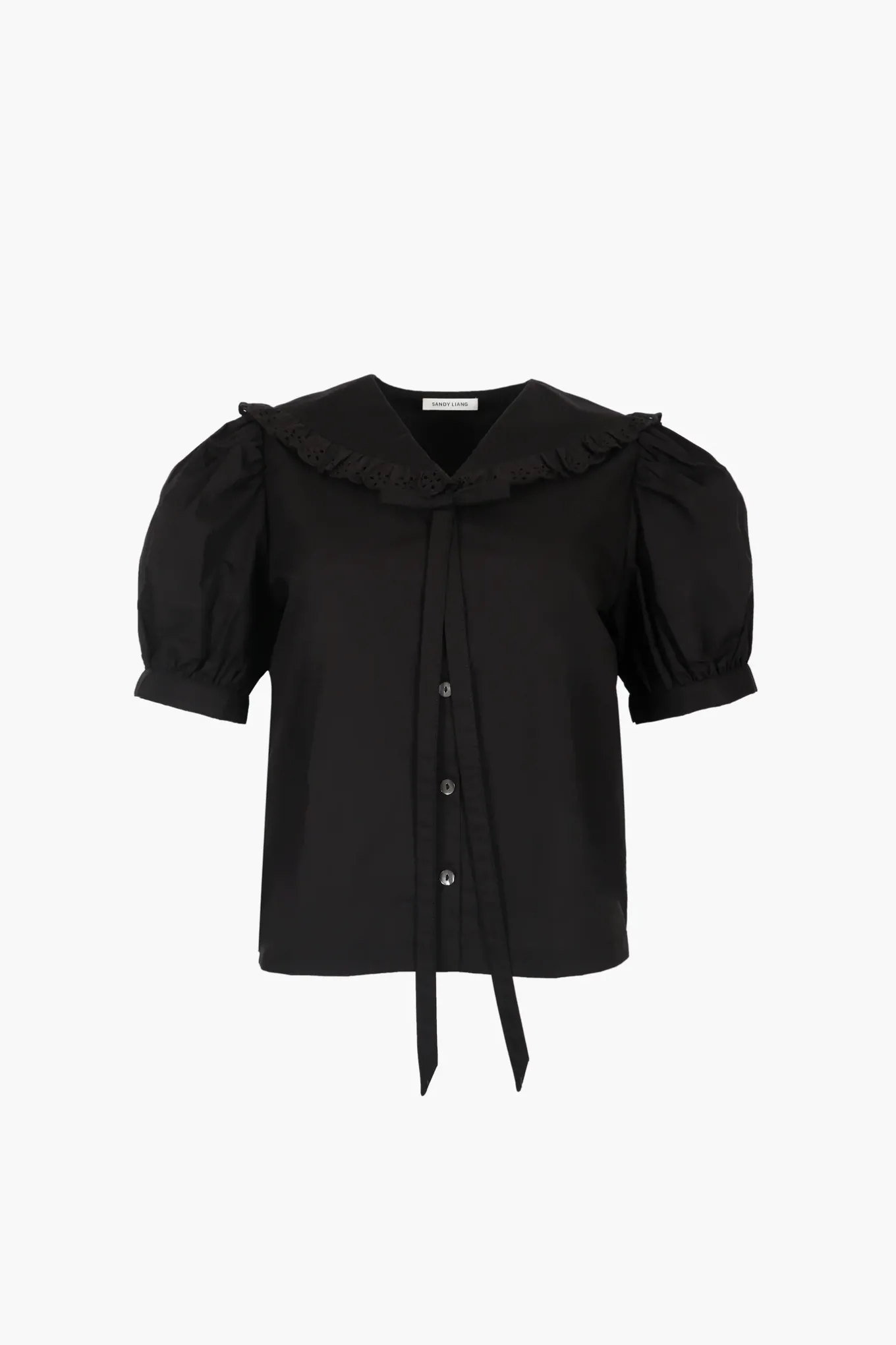 Shop Sandy Liang Florent Top In Black