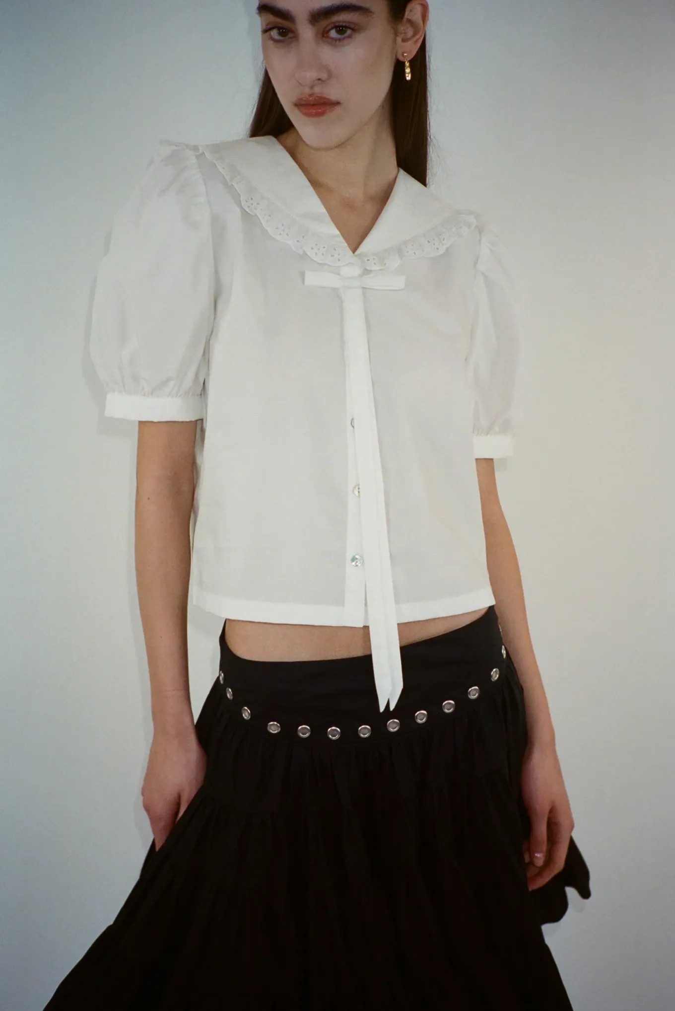 Outlet Sandy Liang Florent Top In White