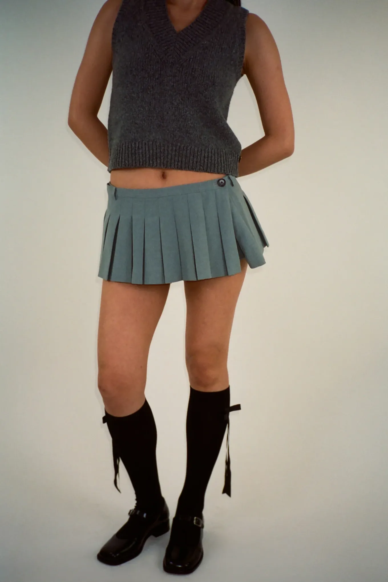 Online Sandy Liang Franc Skort In Grey
