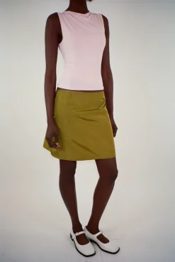 New Sandy Liang Freda Skirt In Pickle