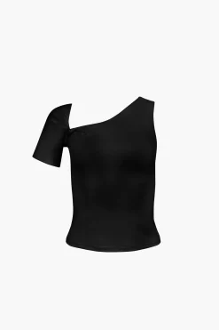 Shop Sandy Liang Galway Top In Black