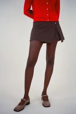 Clearance Sandy Liang Goto Skort In Brown