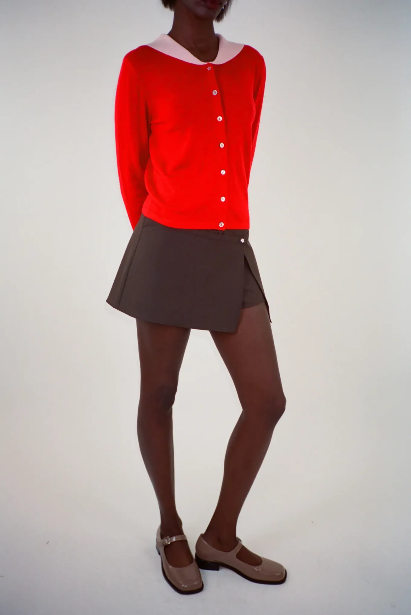 Clearance Sandy Liang Goto Skort In Brown