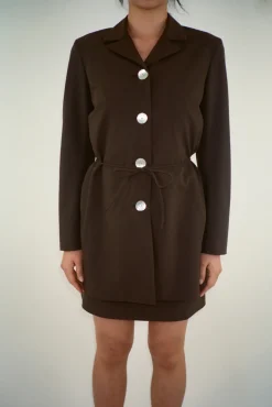 New Sandy Liang Greene Coat In Brown
