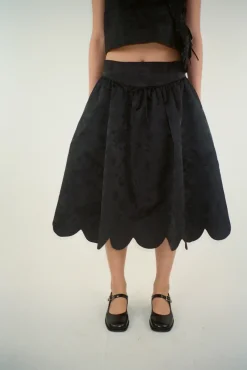 Discount Sandy Liang Greta Skirt In Black