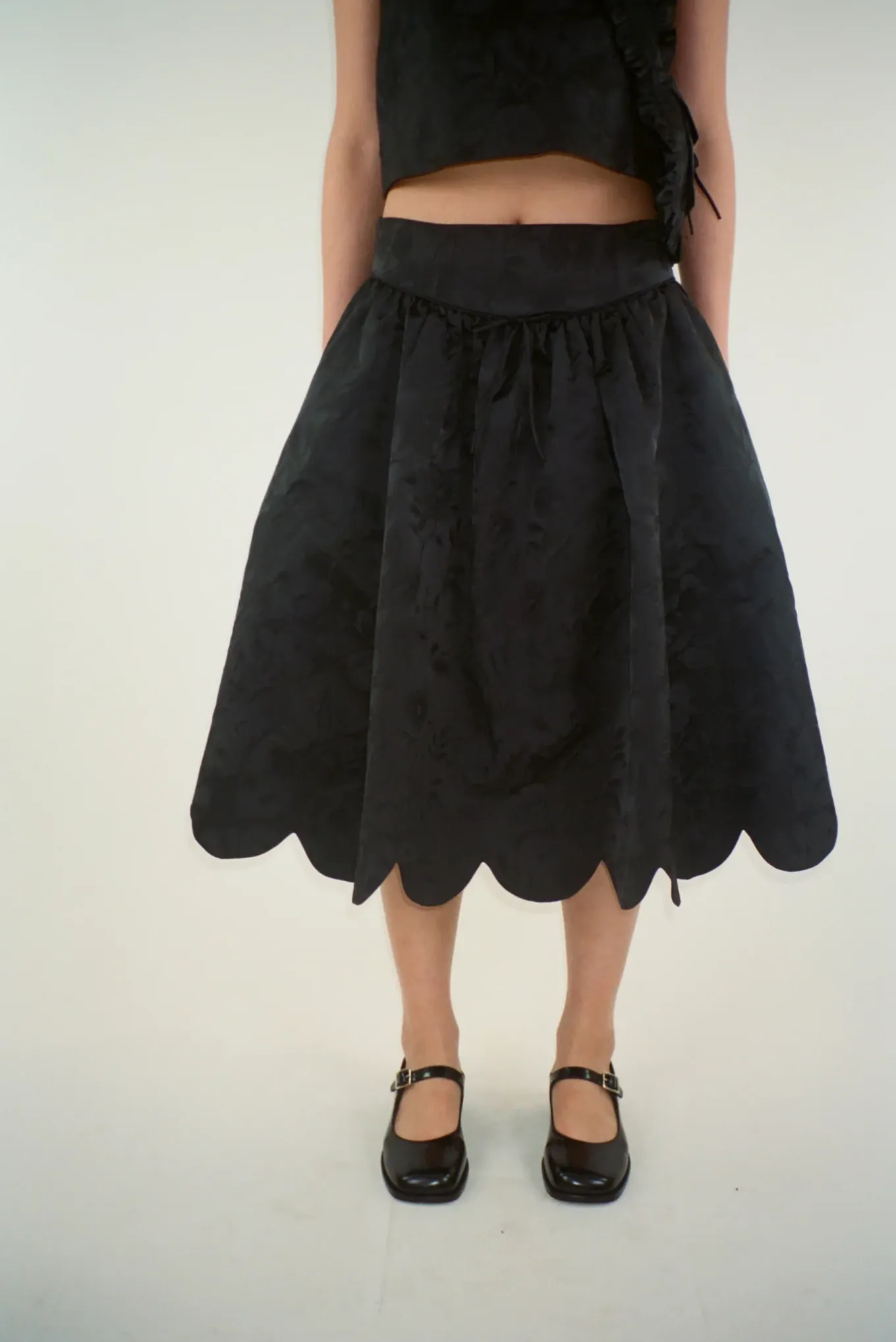 Discount Sandy Liang Greta Skirt In Black