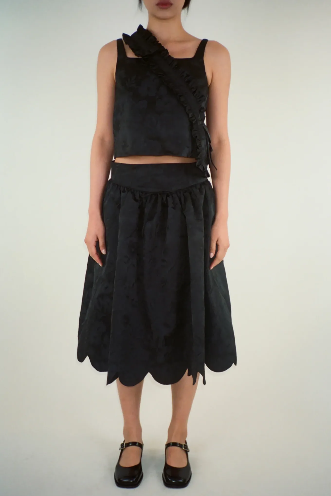 Discount Sandy Liang Greta Skirt In Black