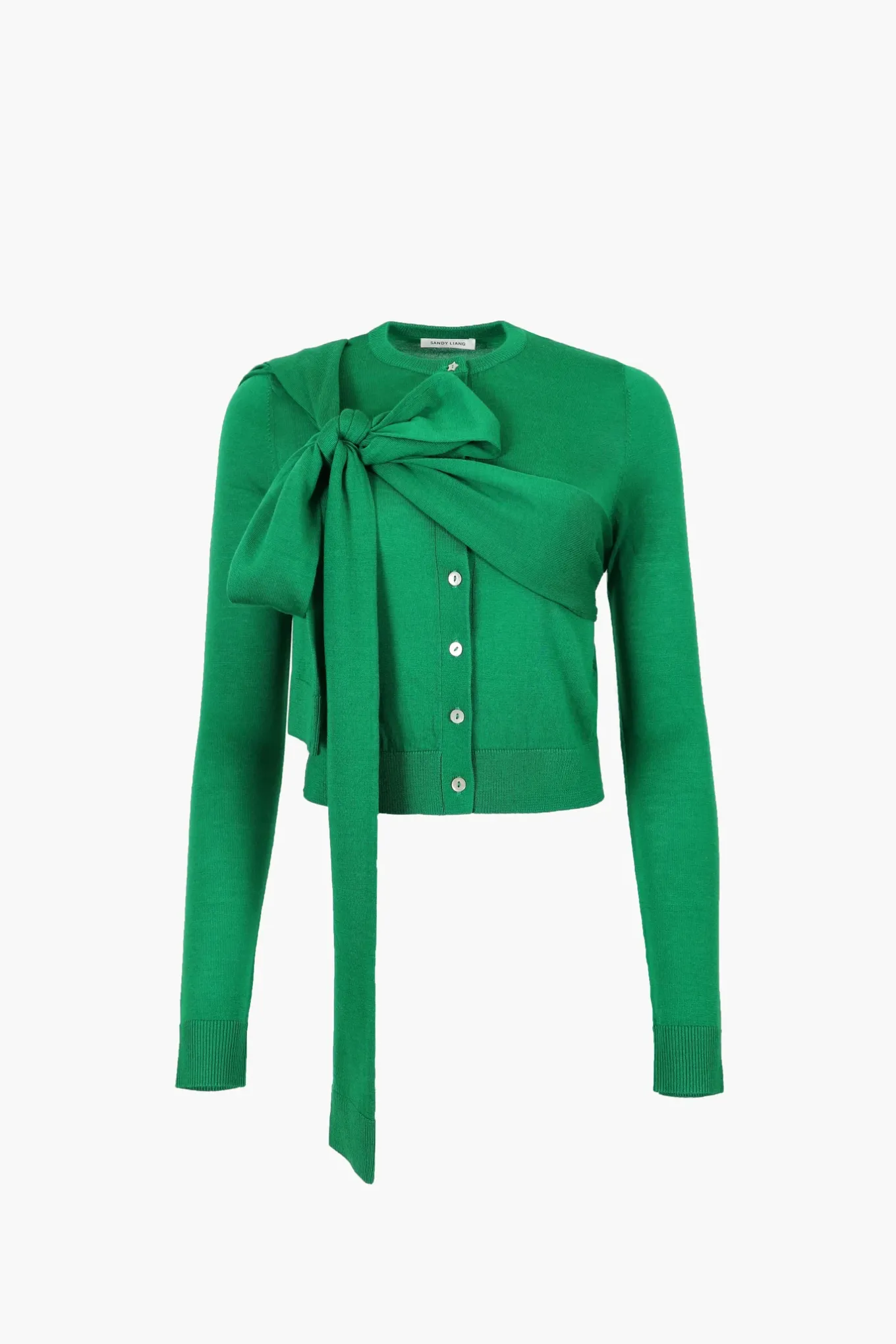 Hot Sandy Liang Hermit Cardigan In Kelly Green