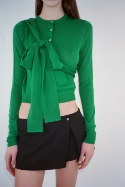 Hot Sandy Liang Hermit Cardigan In Kelly Green
