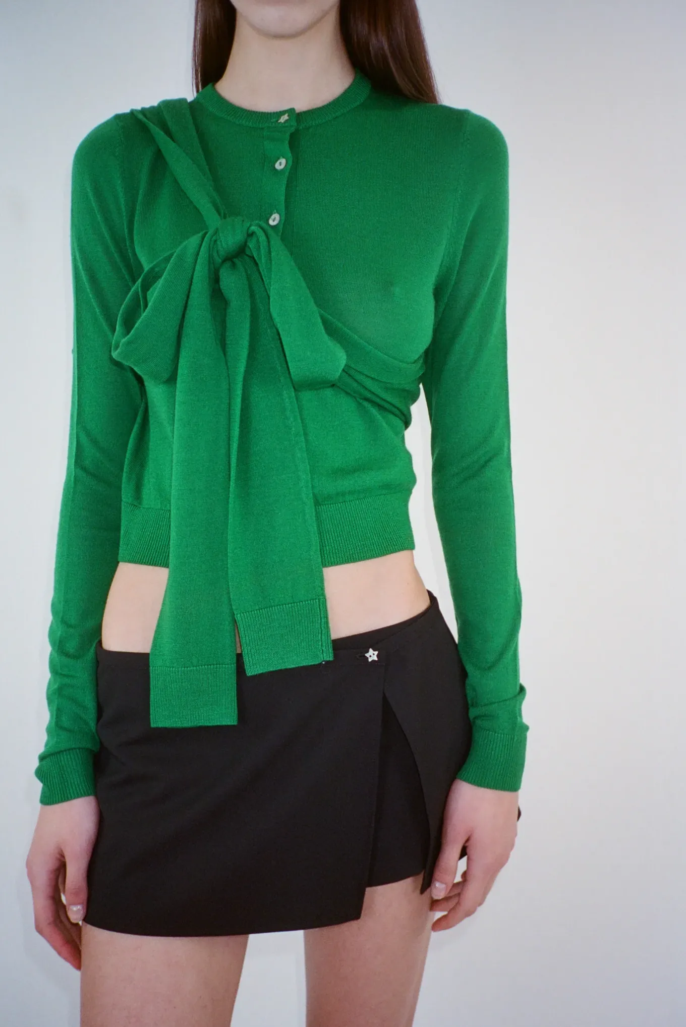 Hot Sandy Liang Hermit Cardigan In Kelly Green