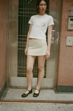 New Sandy Liang Holly Skirt In Butter
