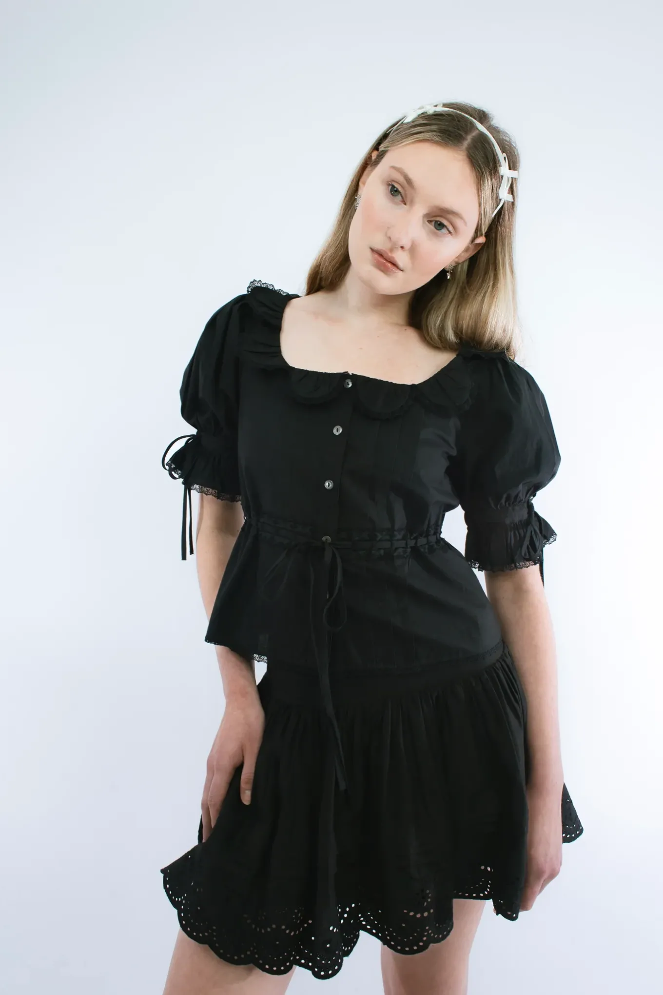 Fashion Sandy Liang Ira Skirt In Black