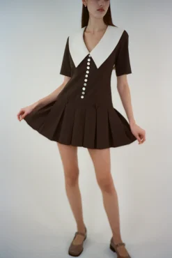 Flash Sale Sandy Liang Kerry Dress In Brown