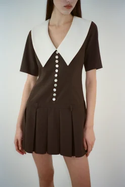 Flash Sale Sandy Liang Kerry Dress In Brown