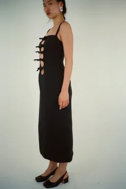 Cheap Sandy Liang Leonie Dress In Black