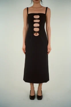 Cheap Sandy Liang Leonie Dress In Black