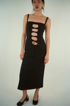 Cheap Sandy Liang Leonie Dress In Black