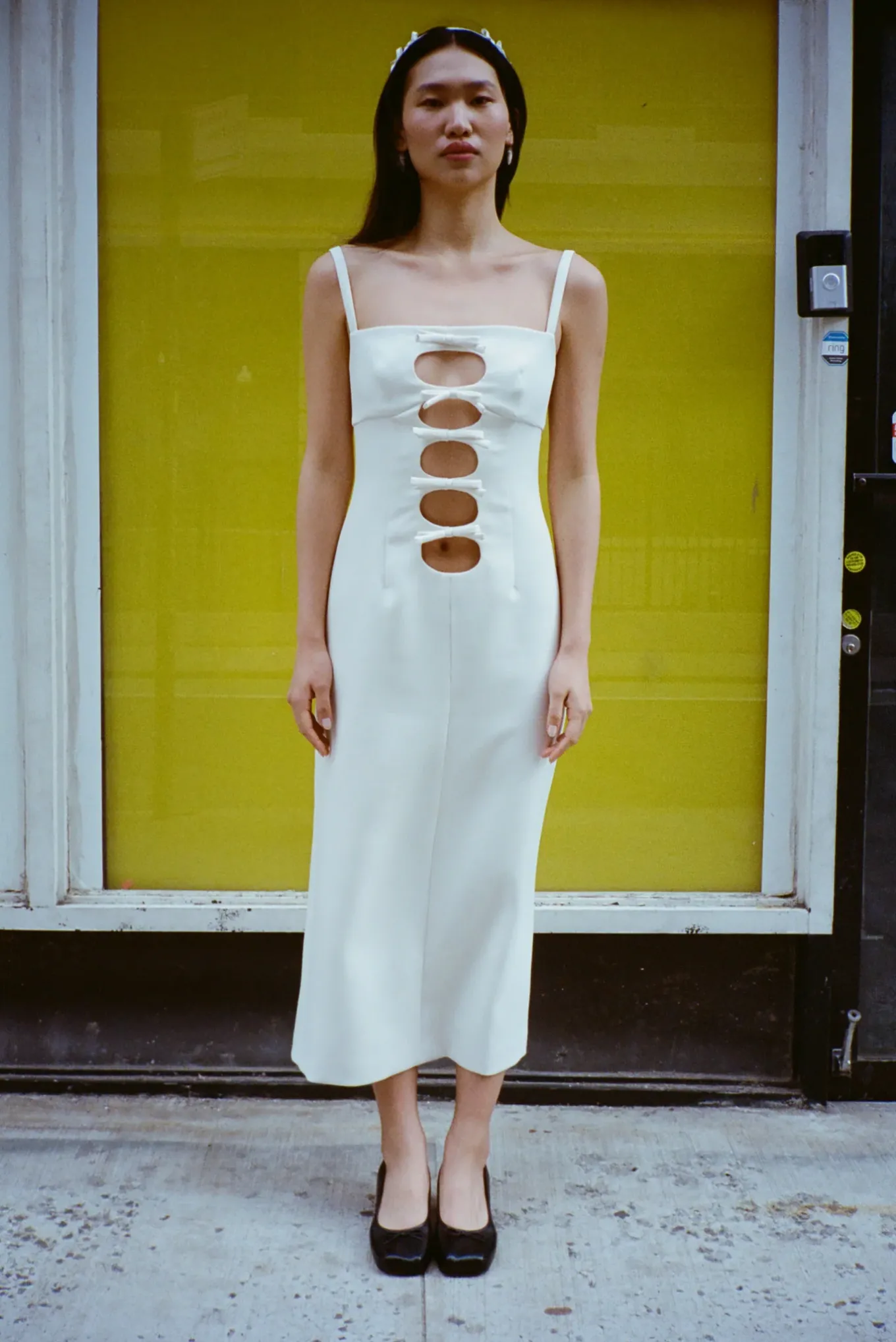 Cheap Sandy Liang Leonie Dress In Bone