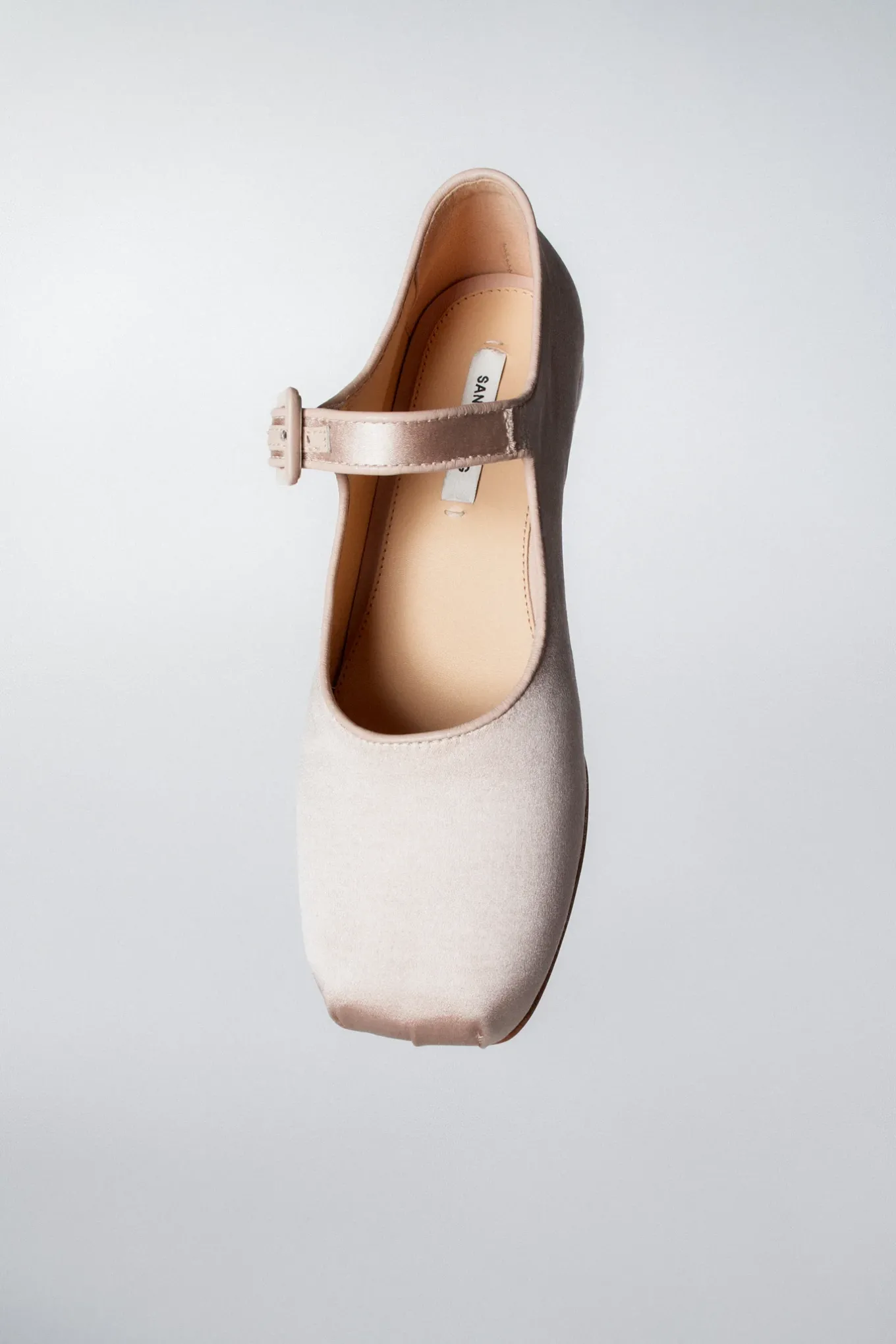 Sale Sandy Liang Mary Jane Pointe In Ballet Satin