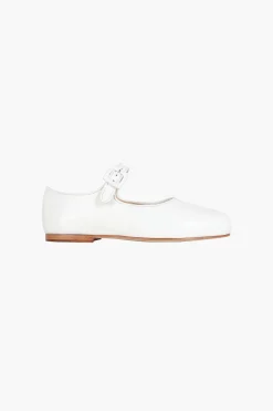 New Sandy Liang Mary Jane Pointe In Optic White Nappa