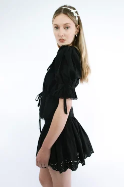 Fashion Sandy Liang Melon Top In Black