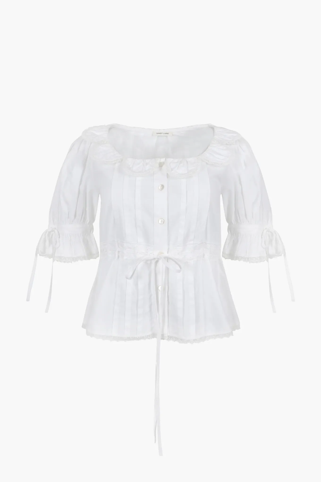 Outlet Sandy Liang Melon Top In White