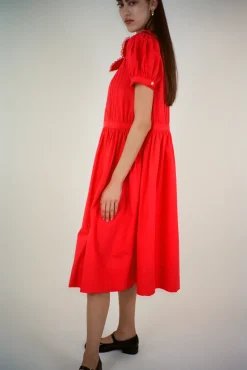 Clearance Sandy Liang Middy Dress In Red