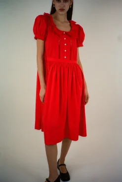 Clearance Sandy Liang Middy Dress In Red