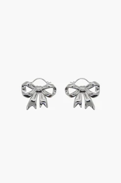 Cheap Sandy Liang Monyo Hoops In Silver