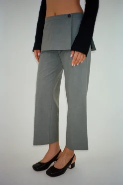 Sale Sandy Liang Mott Pant In Ash Grey