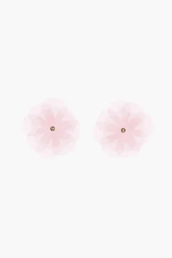Cheap Sandy Liang Muff Earrings In Icy Pink